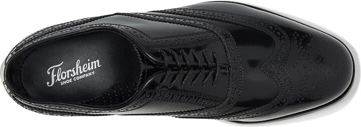 Florsheim Lexington Wingtip Oxford Men's Lace Up Wing Tip Shoes Black Legacy : 7 D (M), Hair Calf/Leather - Image 3