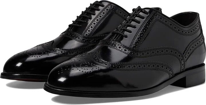 Florsheim Lexington Wingtip Oxford Men's Lace Up Wing Tip Shoes Black Legacy : 7 D (M), Hair Calf/Leather