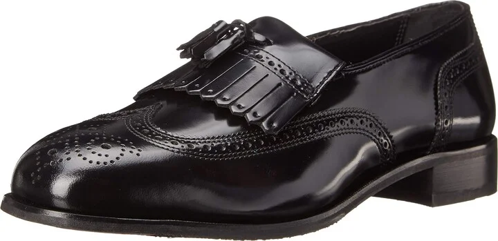 Florsheim Lexington Wingtip Tassel Slip-On Black 10 D (M)