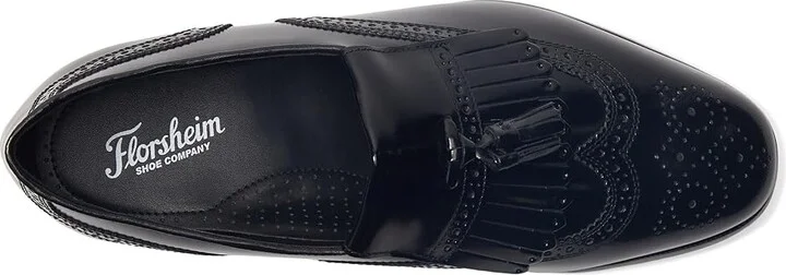 Florsheim Lexington Wingtip Tassel Slip-On Men's Slip-on Dress Shoes Black : 7 D (M), Leather - Image 3