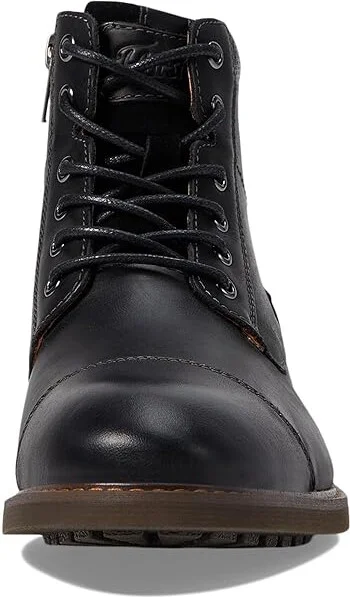Florsheim Lodge Cap Toe Lace-Up Boot Men's Shoes Black Crazy Horse : 7 M (D), Leather - Image 2