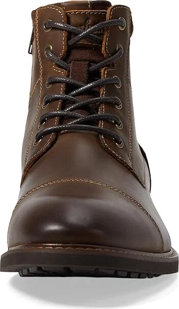 Florsheim Lodge Cap Toe Lace-Up Boot Men's Shoes Brown Crazy Horse : 10 M (D), Leather - Image 2