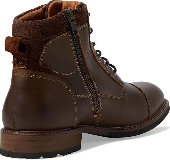 Florsheim Lodge Cap Toe Lace-Up Boot Men's Shoes Brown Crazy Horse : 10 M (D), Leather - Image 4