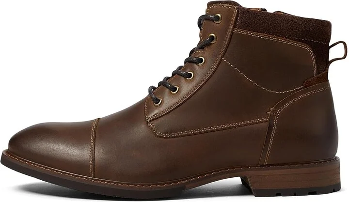Florsheim Lodge Cap Toe Lace-Up Boot Men's Shoes Brown Crazy Horse : 10 M (D), Leather - Image 6