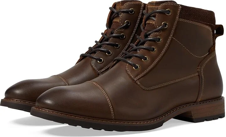 Florsheim Lodge Cap Toe Lace-Up Boot Men's Shoes Brown Crazy Horse : 10 M (D), Leather