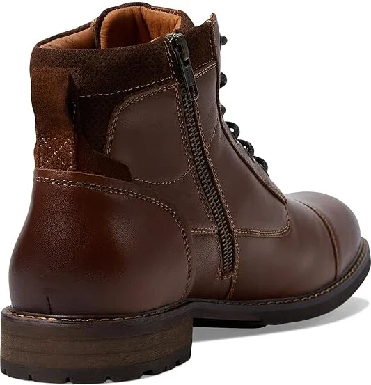 Florsheim Lodge Cap Toe Lace-Up Boot Men's Shoes Chestnut Smooth : 7 M (D), Leather - Image 4