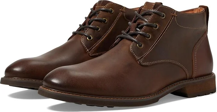 Florsheim Lodge Plain Toe Chukka Boot Men's Shoes Brown Crazy Horse : 7.5 M (D), Leather