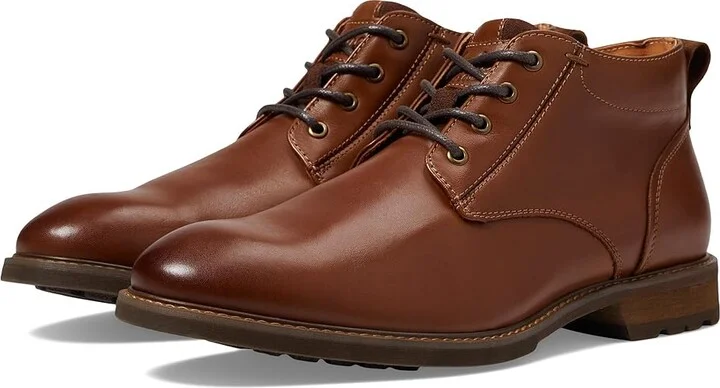 Florsheim Lodge Plain Toe Chukka Boot Men's Shoes Chestnut Smooth : 7 M (D), Leather