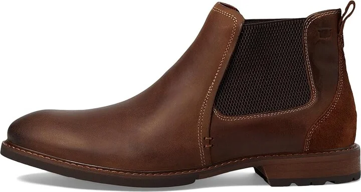 Florsheim Lodge Plain Toe Gore Boot Men's Shoes Brown Crazy Horse : 8 M (D), Leather - Image 6
