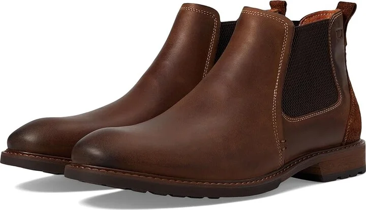 Florsheim Lodge Plain Toe Gore Boot Men's Shoes Brown Crazy Horse : 8 M (D), Leather