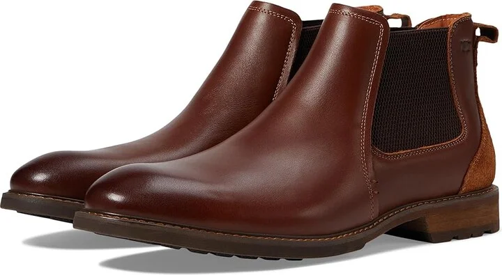 Florsheim Lodge Plain Toe Gore Boot Men's Shoes Chestnut Smooth : 7.5 M (D), Leather