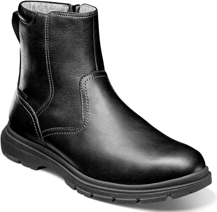 Florsheim Lookout Plain Toe Side Zip Boot Mens Boot 75 DM US Black