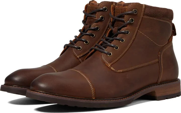 Florsheim Mens Chalet Cap Toe Boots Brown Crazy Horse 11.5 Medium