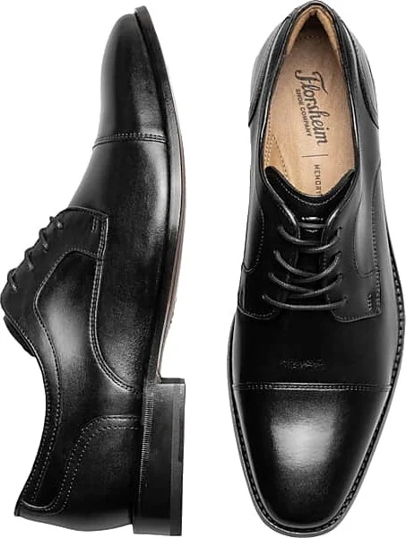Florsheim Men's Conetta Leather Cap Toe Oxfords Black