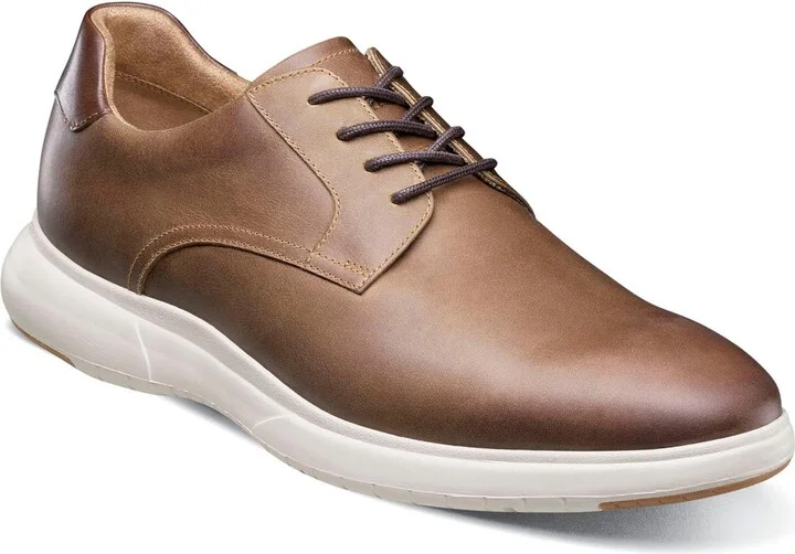 Florsheim Men's Dash Plain Toe Oxford Brown Crazy Horse 7.5 Wide