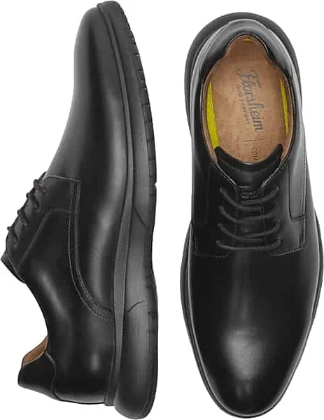 Florsheim Men's Domo Leather Plain Toe Oxford Sneakers Black