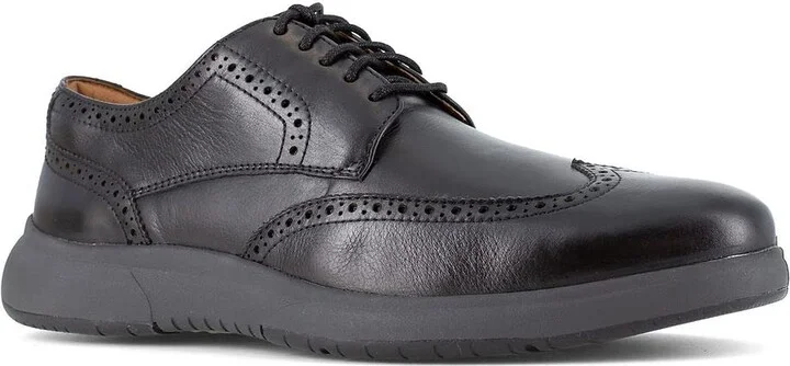 Florsheim Men's Flair Safety Toe Wingtip Work Oxford Industri Black - 7 Medium
