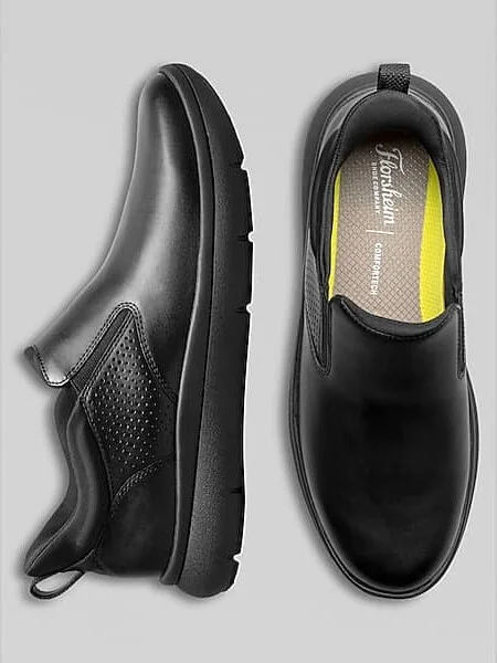 Florsheim Men's Fleet Plain Toe Slip-On Sneakers Black