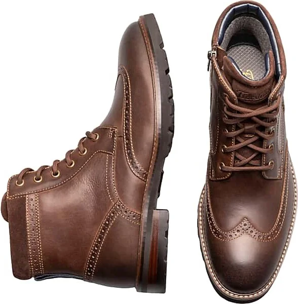 Florsheim Men's Renegade Leather Wingtip Boots Tan
