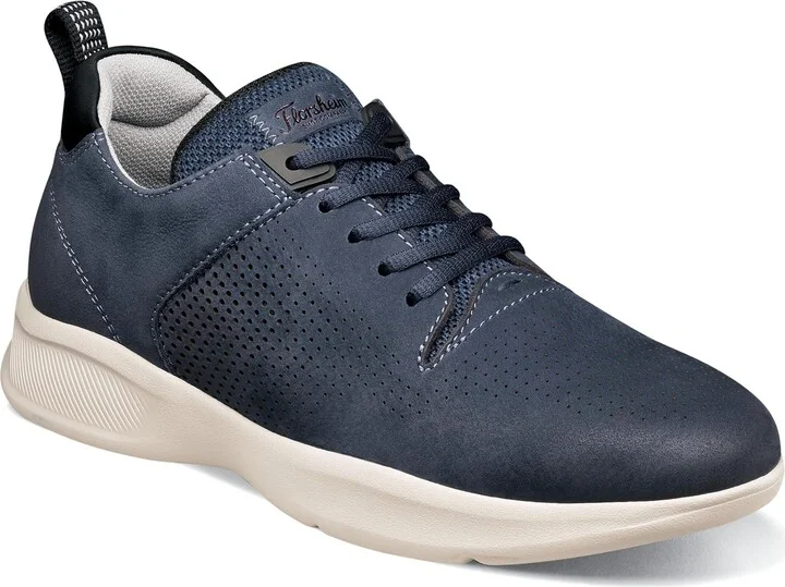 Navy Nubuck/White Sole