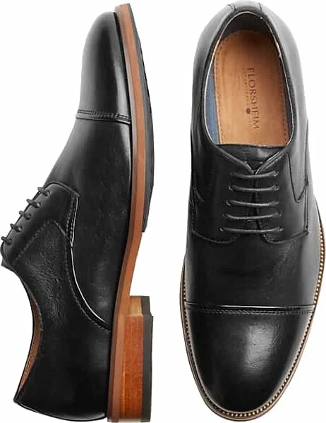 Florsheim Men's Surge Leather Cap Toe Oxfords Black