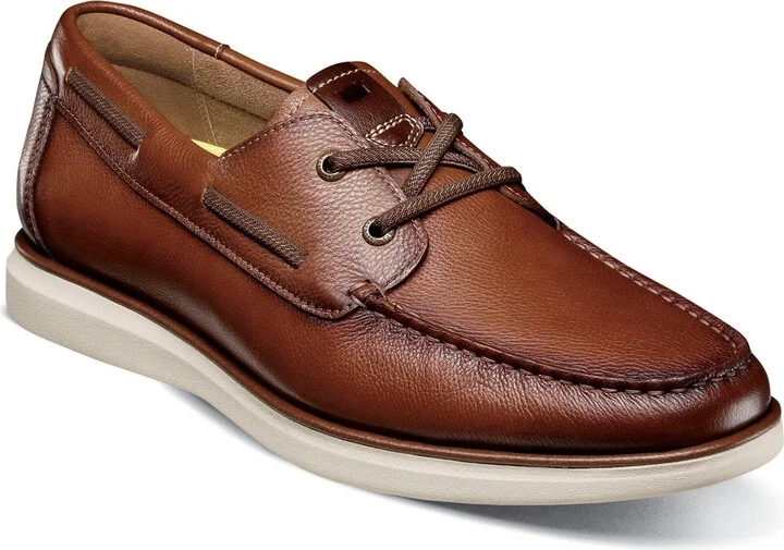 Florsheim Men's Tropics Moc Toe Elastic Lace Boat Shoe