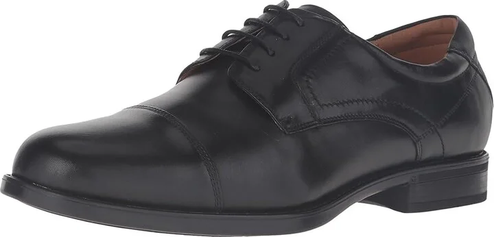 Florsheim Midtown Cap Toe Oxford Men's Lace Up Cap Toe Shoes Black Smooth : 7 D (M), Full Grain leather - Image 2