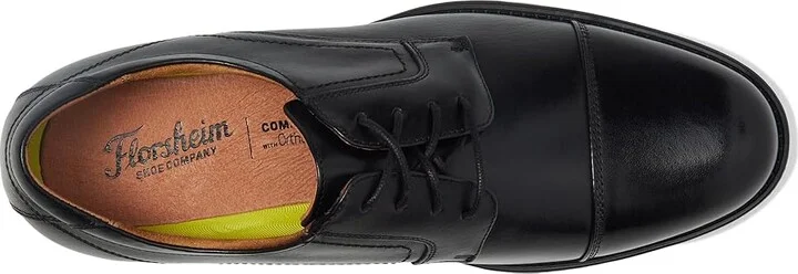 Florsheim Midtown Cap Toe Oxford Men's Lace Up Cap Toe Shoes Black Smooth : 7 D (M), Full Grain leather - Image 3