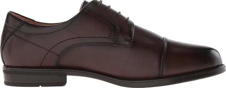 Florsheim Midtown Cap Toe Oxford Men's Lace Up Cap Toe Shoes Brown Smooth : 7 D (M), Full Grain leather - Image 8
