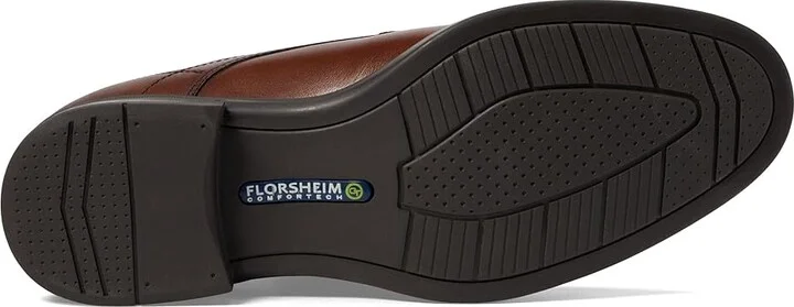 Florsheim Midtown Cap Toe Oxford Men's Lace Up Cap Toe Shoes Cognac Smooth : 7.5 D (M), Full Grain leather - Image 4
