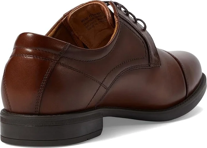 Florsheim Midtown Cap Toe Oxford Men's Lace Up Cap Toe Shoes Cognac Smooth : 7.5 D (M), Full Grain leather - Image 5