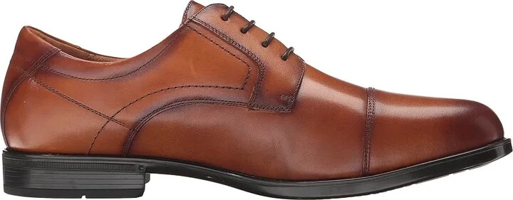 Florsheim Midtown Cap Toe Oxford Men's Lace Up Cap Toe Shoes Cognac Smooth : 7.5 D (M), Full Grain leather - Image 8