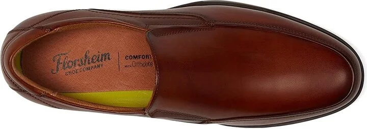 Florsheim Midtown Moc Toe Slip-On Men's Lace Up Moc Toe Shoes Cognac Smooth : 7 D (M), Full Grain leather - Image 3