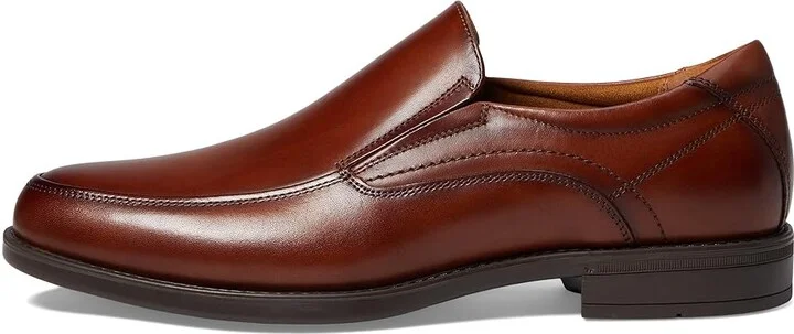 Florsheim Midtown Moc Toe Slip-On Men's Lace Up Moc Toe Shoes Cognac Smooth : 7 D (M), Full Grain leather - Image 7