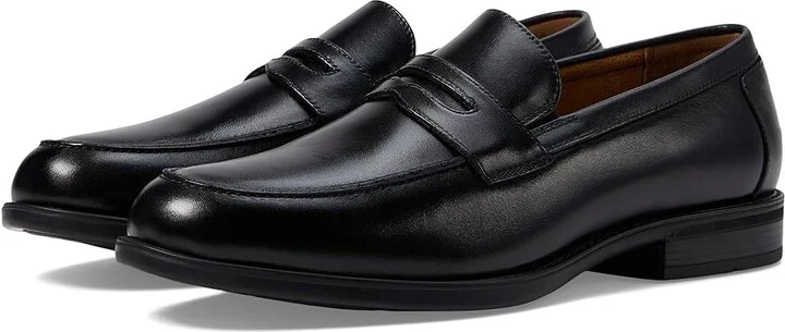 Florsheim Midtown Penny Slip-On Men's Slip-on Dress Shoes Black Smooth : 13 D (M), Leather