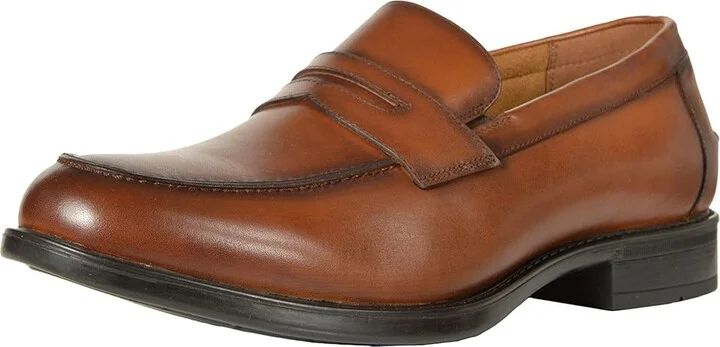 Florsheim Midtown Penny Slip-On Men's Slip-on Dress Shoes Cognac Smooth : 9 D (M), Leather - Image 2