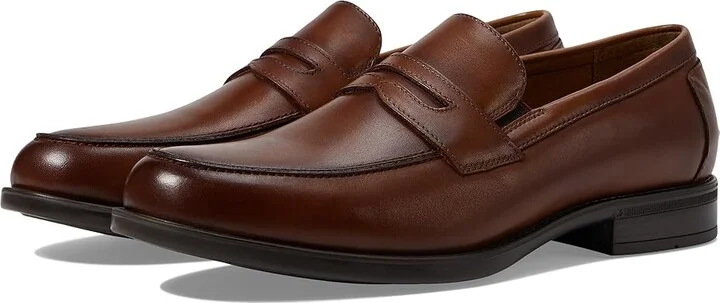 Florsheim Midtown Penny Slip-On Men's Slip-on Dress Shoes Cognac Smooth : 9 D (M), Leather