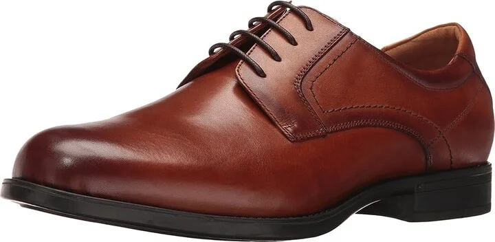 Florsheim Midtown Plain Toe Oxford Men's Plain Toe Shoes Cognac Smooth : 7 D (M), Full Grain leather - Image 2