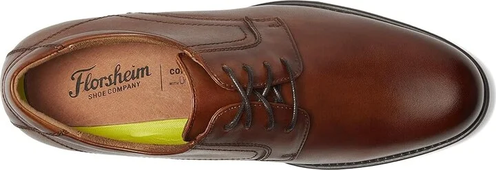 Florsheim Midtown Plain Toe Oxford Men's Plain Toe Shoes Cognac Smooth : 7 D (M), Full Grain leather - Image 3