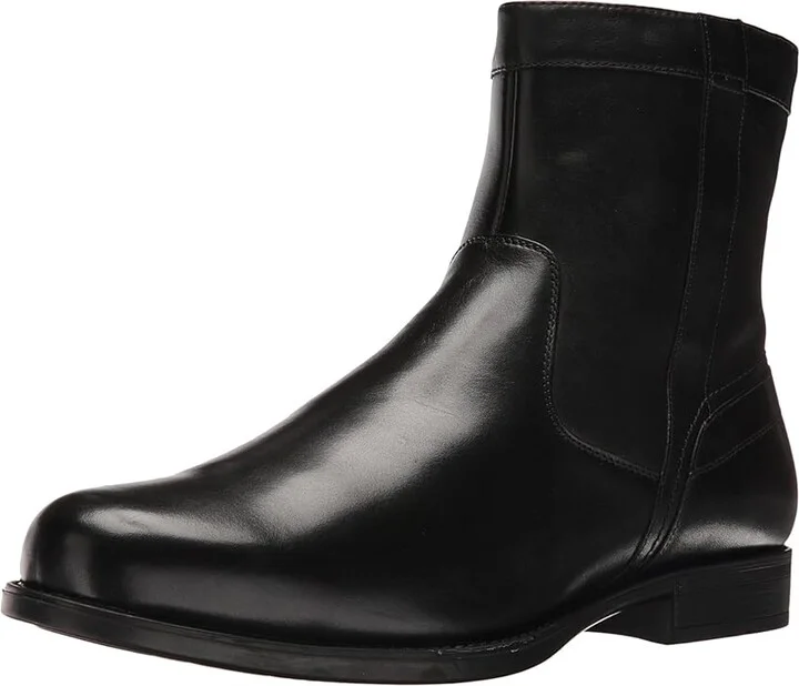 Florsheim Midtown Plain Toe Zipper Boot Men's Dress Zip Boots Black Smooth : 9 M (D), Leather - Image 2
