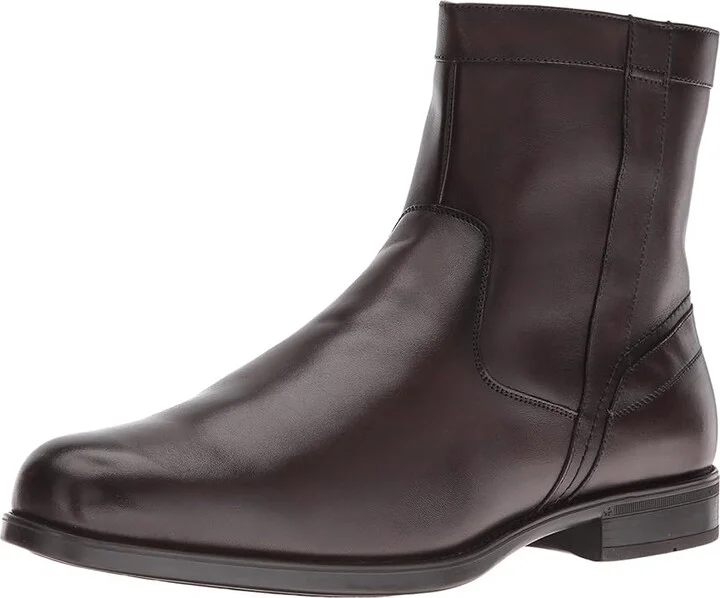 Florsheim Midtown Plain Toe Zipper Boot Men's Dress Zip Boots Brown Smooth : 8 M (D), Leather - Image 2
