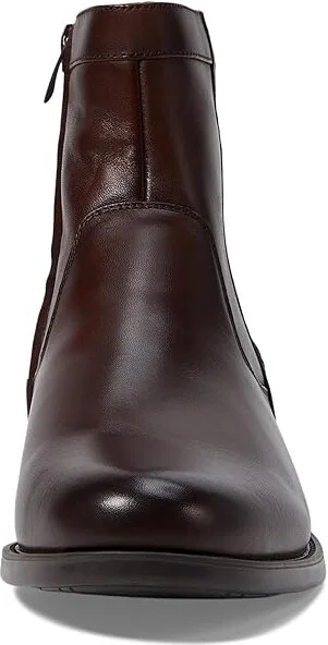 Florsheim Midtown Plain Toe Zipper Boot Men's Dress Zip Boots Brown Smooth : 8 M (D), Leather - Image 3