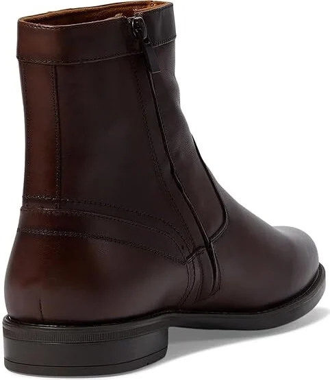 Florsheim Midtown Plain Toe Zipper Boot Men's Dress Zip Boots Brown Smooth : 8 M (D), Leather - Image 5