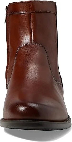 Florsheim Midtown Plain Toe Zipper Boot Men's Dress Zip Boots Cognac : 11.5 M (D), Leather - Image 2