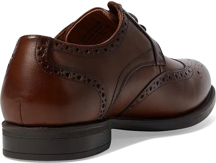 Florsheim Midtown Wingtip Oxford Men's Lace Up Wing Tip Shoes Cognac Smooth : 7 D (M), Full Grain leather - Image 5