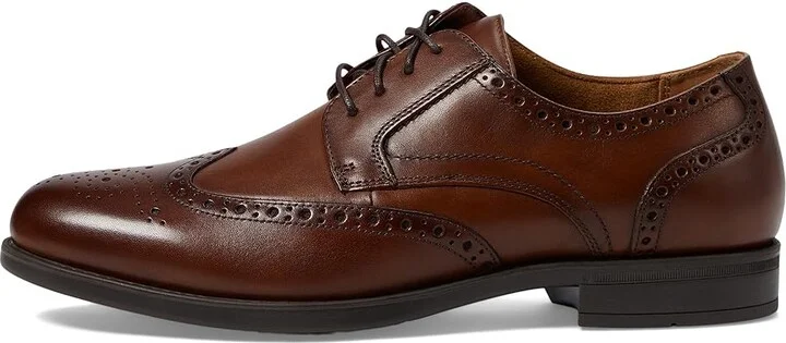 Florsheim Midtown Wingtip Oxford Men's Lace Up Wing Tip Shoes Cognac Smooth : 7 D (M), Full Grain leather - Image 7