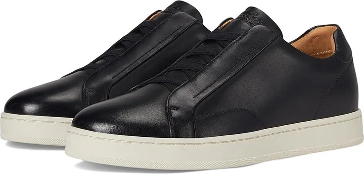 Florsheim Monopoli Elastic Lace To Toe Sneakers Men's Slip on Shoes Black : 10 W (3E), Leather