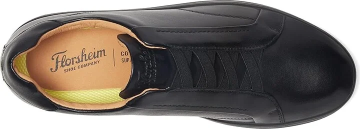 Florsheim Monopoli Elastic Lace To Toe Sneakers Men's Slip on Shoes Black : 8 M (D), Leather - Image 2