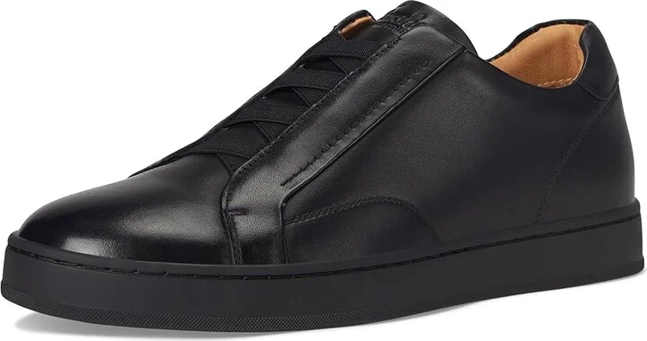 Florsheim Monopoli Elastic Lace To Toe Sneakers Men's Slip on Shoes Black : 8 M (D), Leather - Image 5