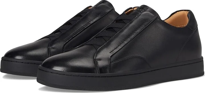 Florsheim Monopoli Elastic Lace To Toe Sneakers Men's Slip on Shoes Black : 8 M (D), Leather